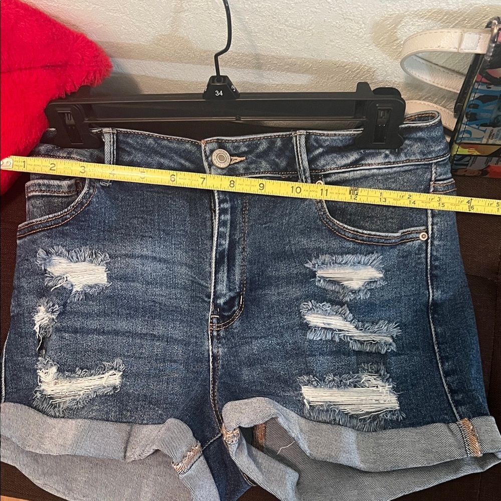 #1325=Distressed Denim Women Shorts - Picture 2 of 4